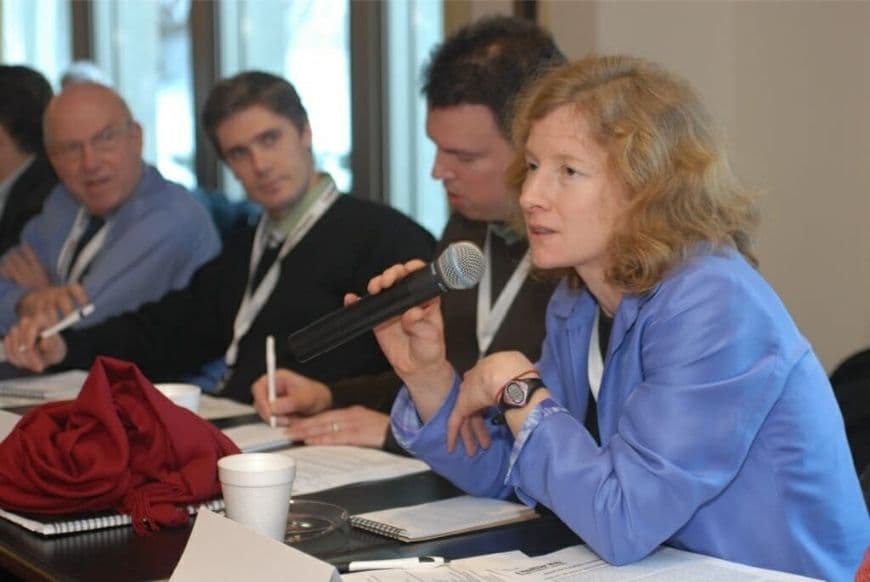 Cary attending briefing of Consumer Reports